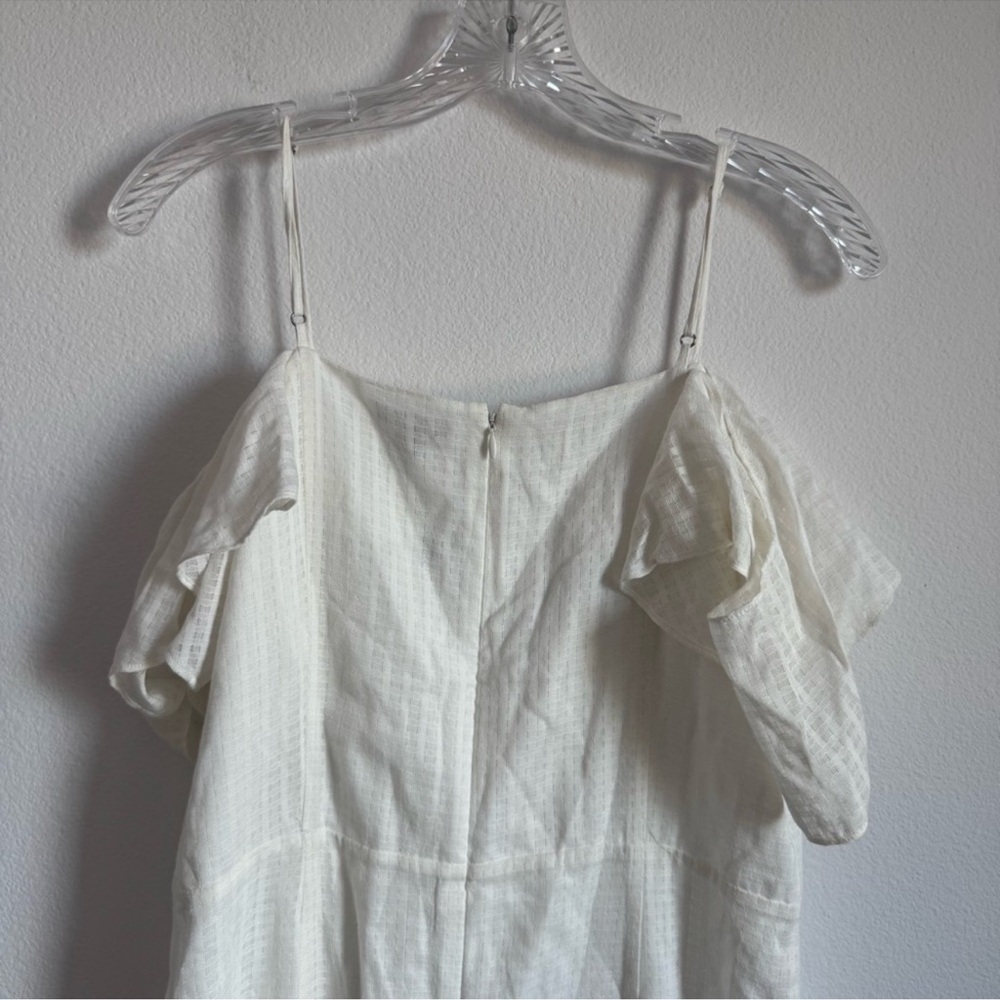 H by Halston‎ Cold Shoulder White Midi Dress Size: 8 - Picture 8 of 9